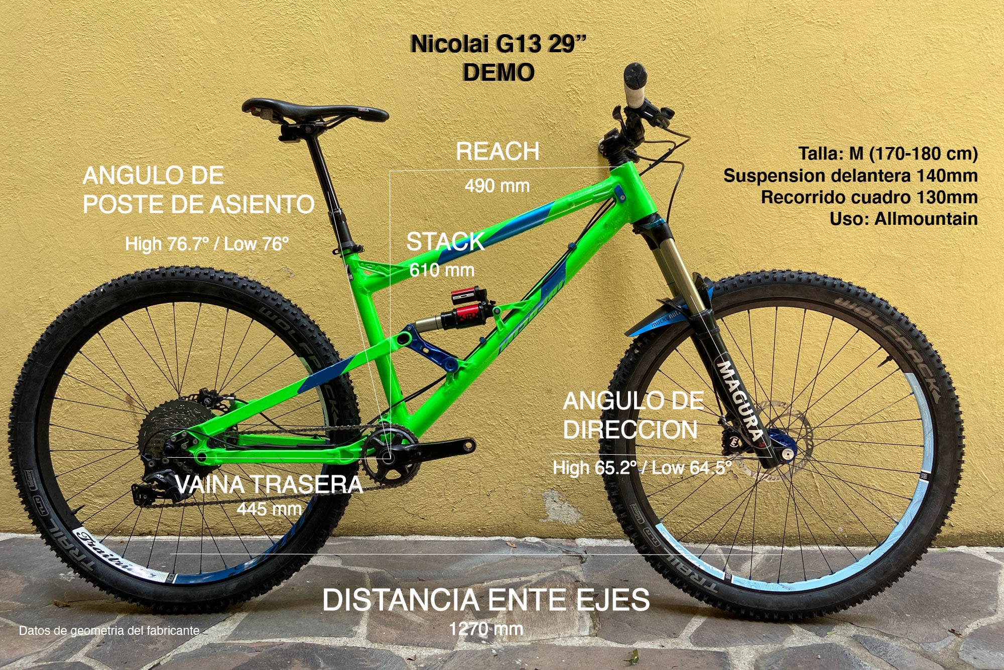 Bicicleta Nicolai G13 Demo talla M
