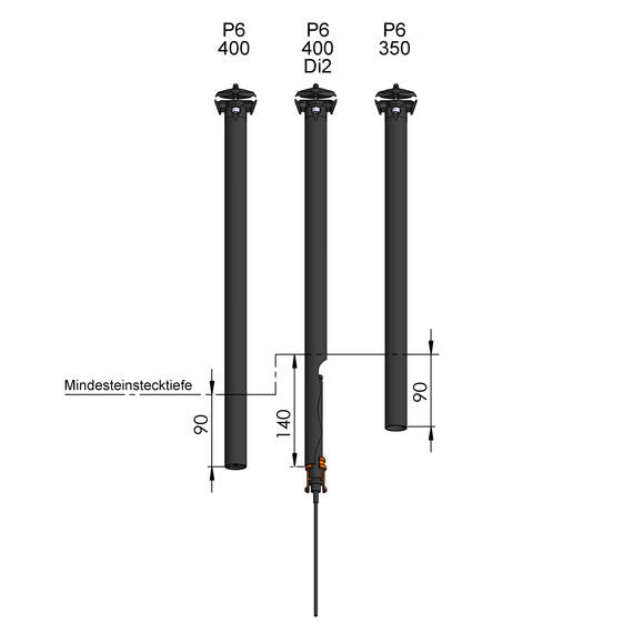 SYNTACE P6 Carbon HiFlex Di2 27.2 / 400 mm (matt)