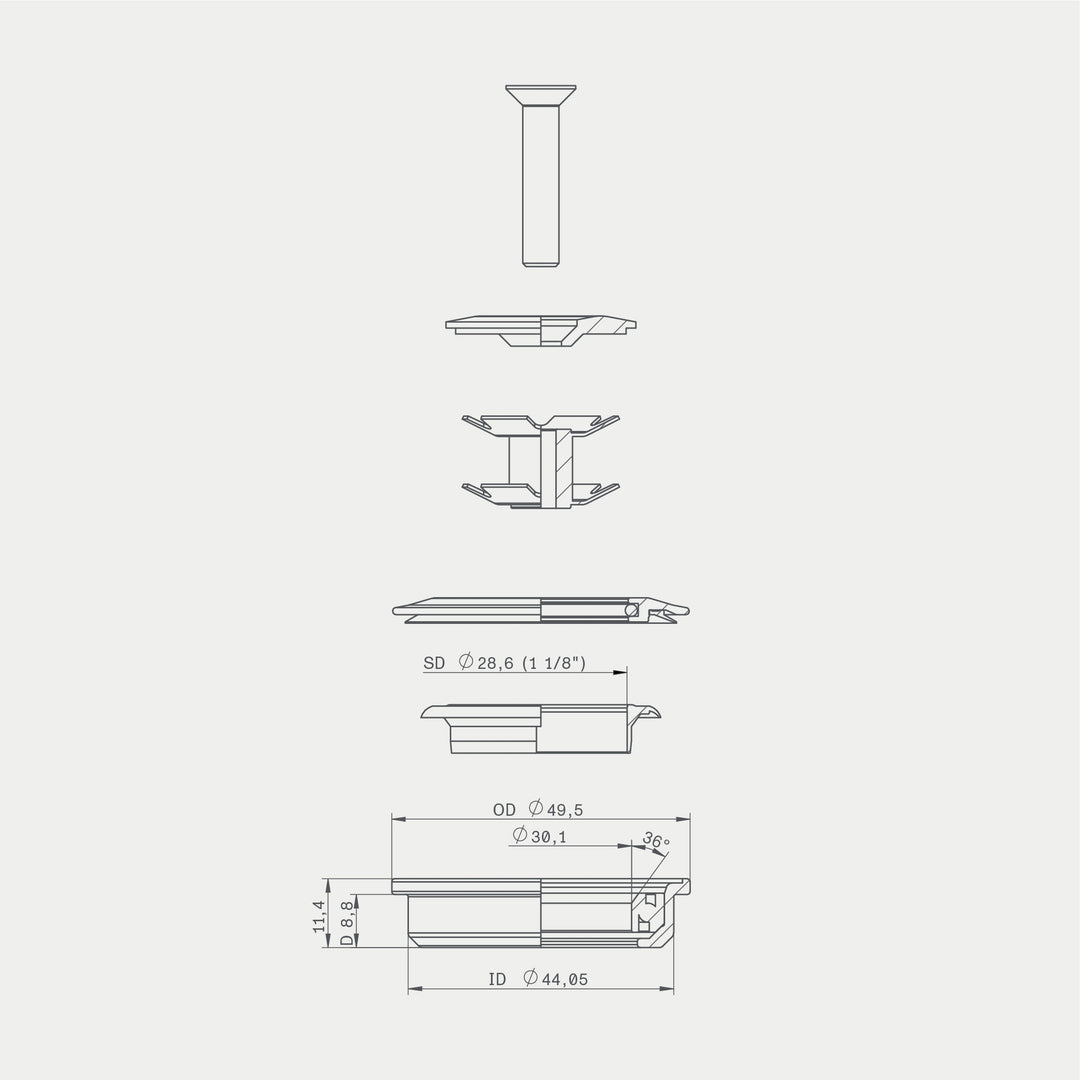 ACROS zs44 headset upper part
