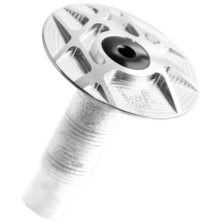TUNE CAP, Tapa de direccion + tornillo de aluminio - Plateado