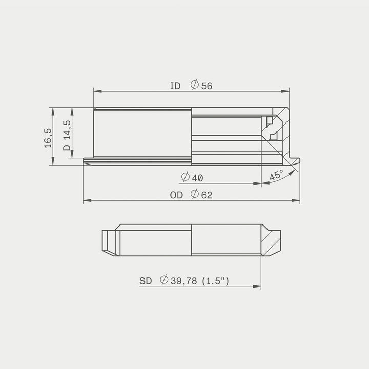 ACROS zs56 blocklock lower part + baseplate · 1.5” poly 120°