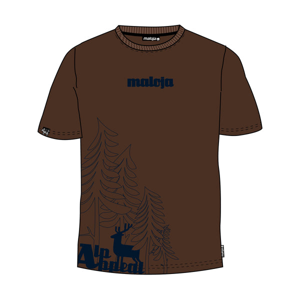 MALOJA T-Shirt Flavour Print - Livignio - hazelnut - M