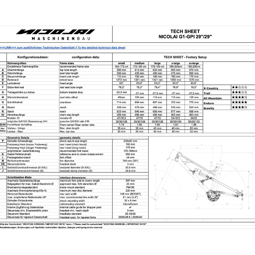 Nicolai G1 2.0 GPI color Raw / Talla XXL (198-210 cm) 2025