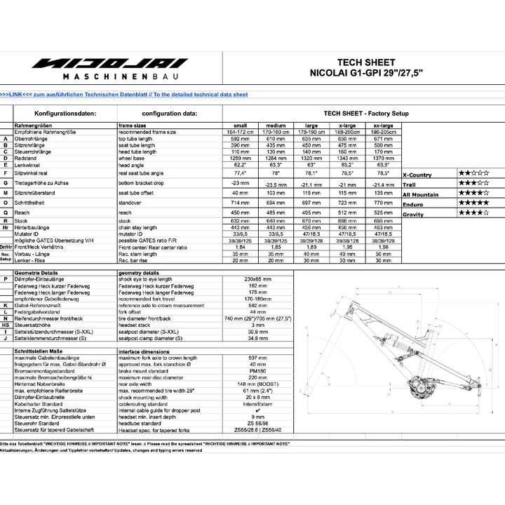 Nicolai G1 2.0 GPI color Raw / Talla XXL (198-210 cm) 2025
