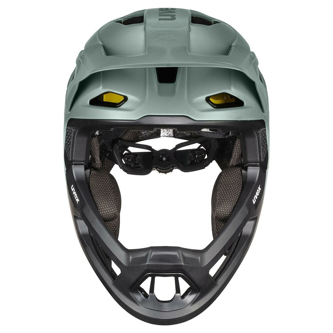 Casco Uvex Revolt MIPS · moss green-black matt