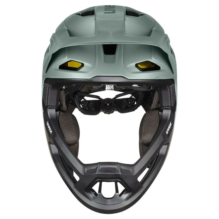Casco Uvex Revolt MIPS · moss green-black matt