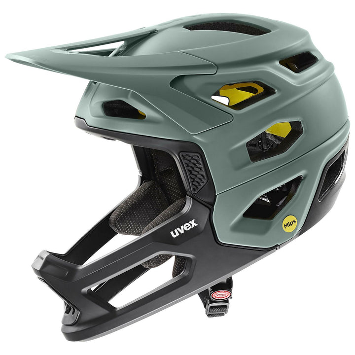 Casco Uvex Revolt MIPS · moss green-black matt