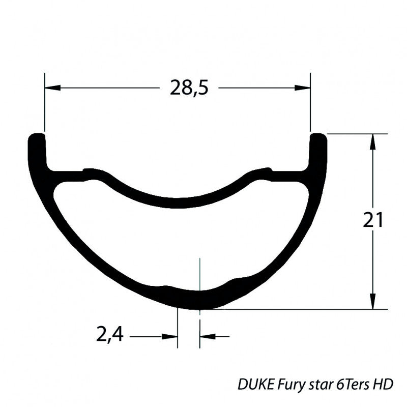 DUKE Aro Fury Star HD 28 :: 27.5" 32H Asimétrico