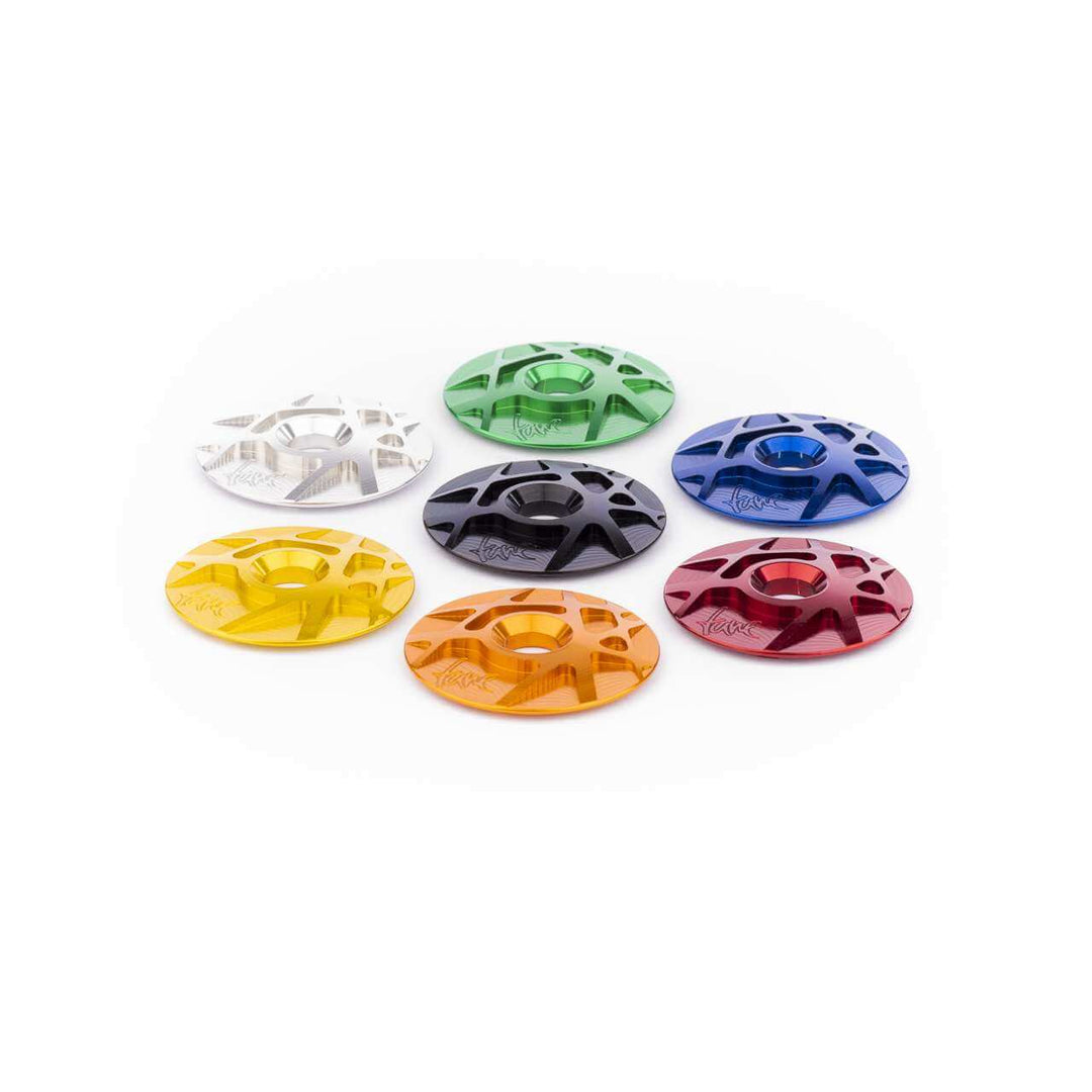 TUNE CAP, Tapa de direccion + tornillo de aluminio - Plateado