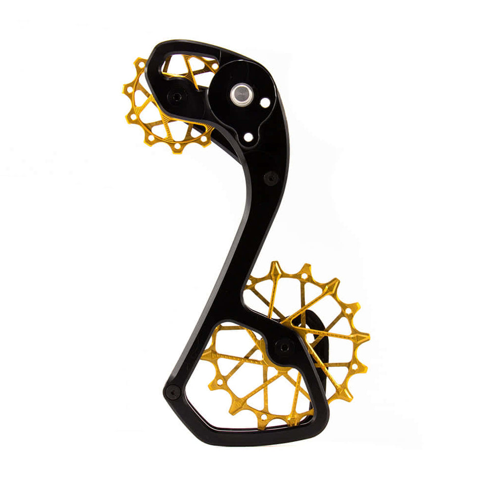 Rear Derailleur Cage for Shimano GRX Di2 11-speed (Black) + Pulleys for Shimano Set - 11T + 16T Silver GRAVEL