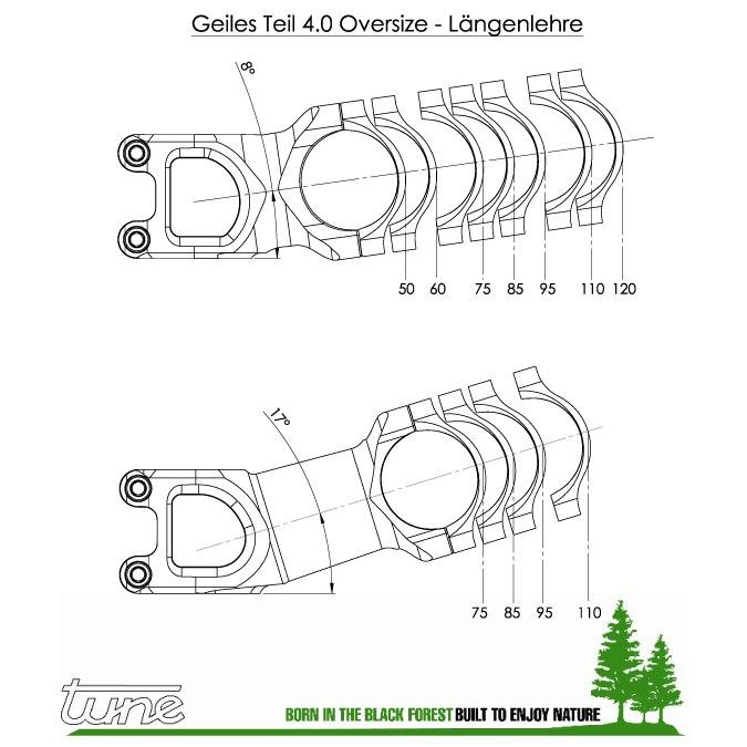TUNE Potencia Geiles Teil 4.0 Oversize 50mm Silver