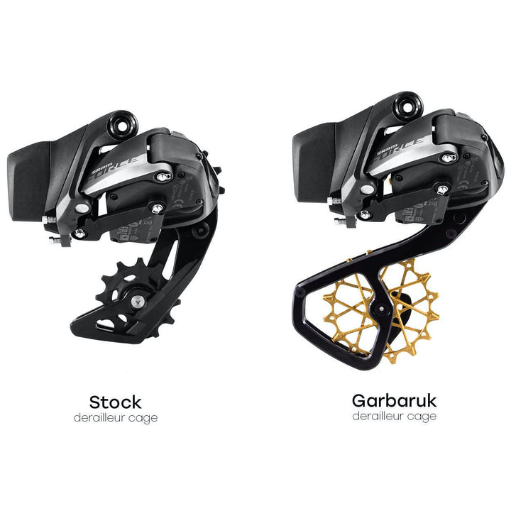 Jaula de desviador trasero + Poleas 12T + 16T para SRAM Force AXS 12-vel · GRAVEL / RUTA