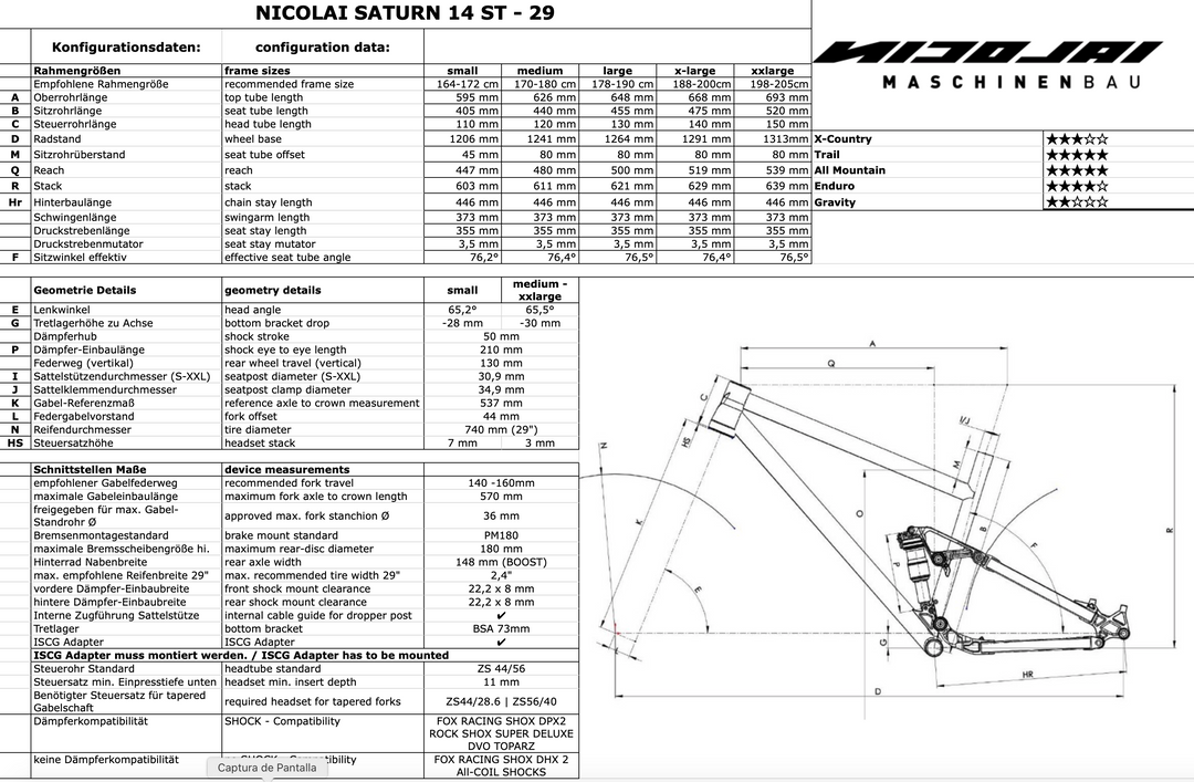 S14 ST color Raw / Talla XL (188-200 cm)
