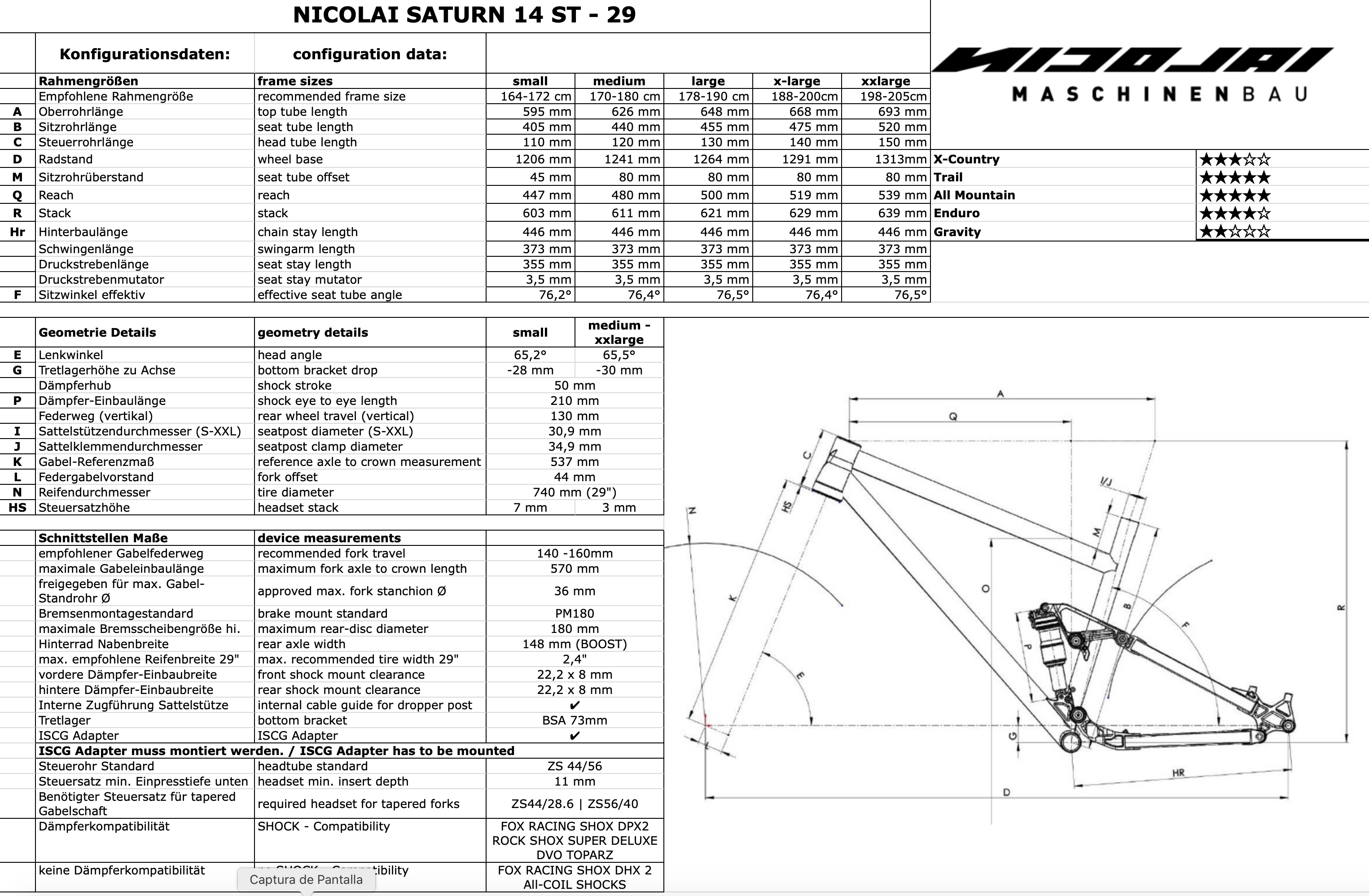 S14 ST 29 color Raw / Talla L (178-190 cm)