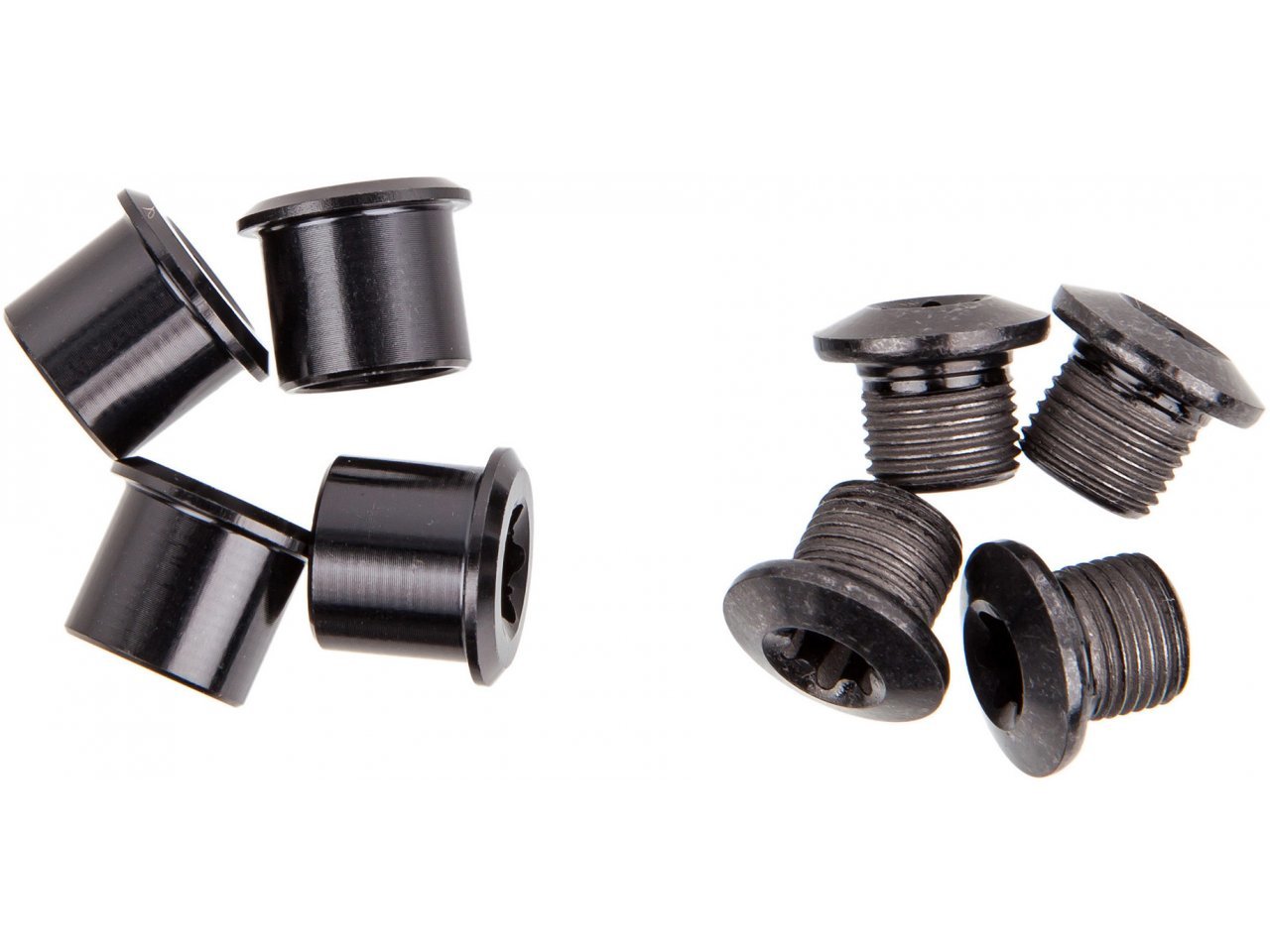 KXX black + K2ti Chainring-skrews-kit for SRAM XX, 4 pcs. ea