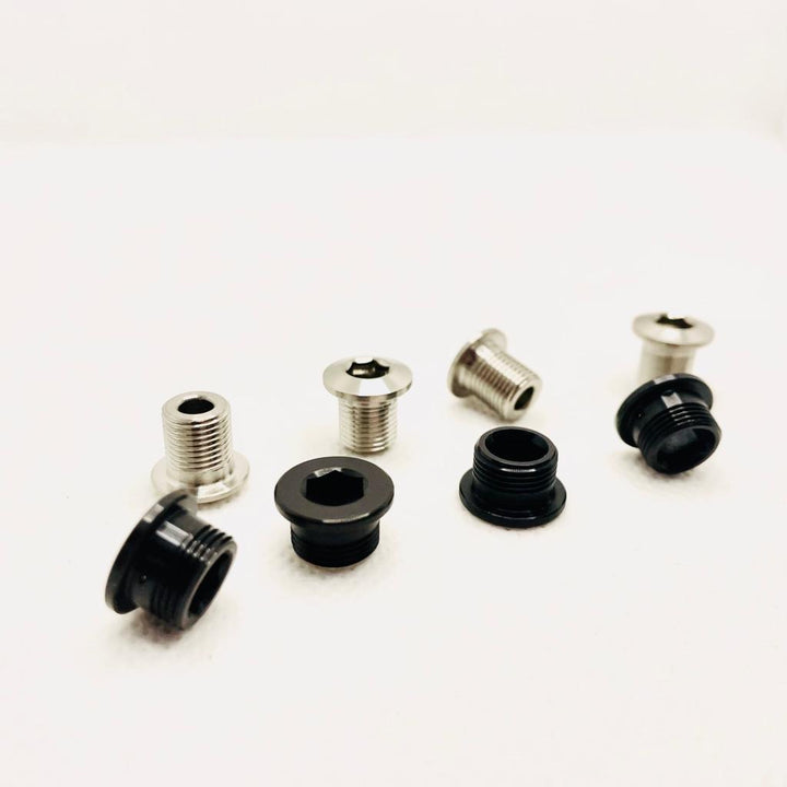 KXX black + K2ti Chainring-skrews-kit for SRAM XX, 4 pcs. ea