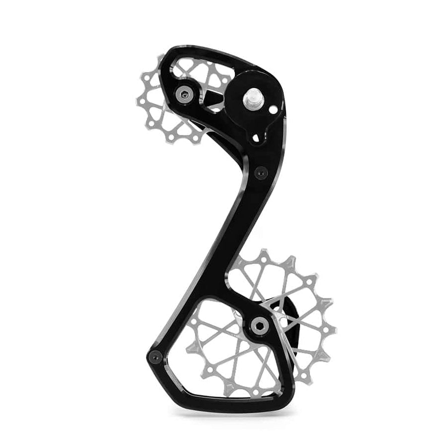 Rear Derailleur Cage for Shimano GRX 11-speed (Black) + Pulleys for Shimano Set - 11T + 16T Silver GRAVEL