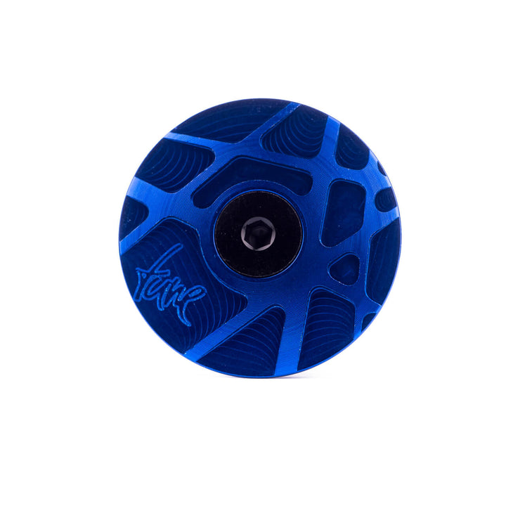 TUNE CAP, Tapa de direccion + tornillo de aluminio - Azul