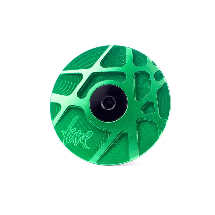 TUNE CAP, Tapa de direccion + tornillo de aluminio - Froggy-green