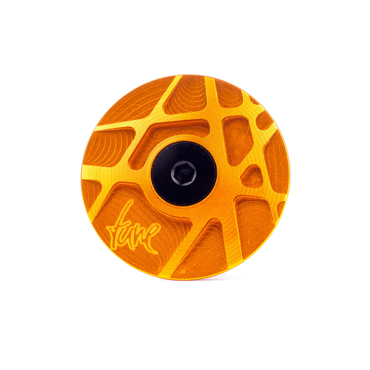 TUNE CAP, Tapa de direccion + tornillo de aluminio - Naranja