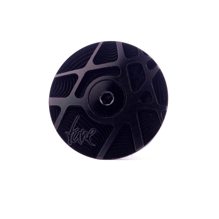 TUNE CAP, Tapa de direccion + tornillo de aluminio - Negro